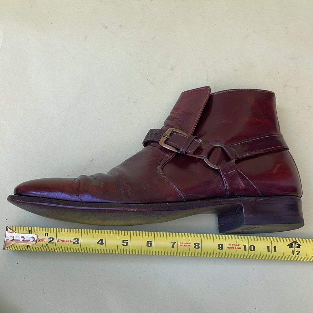 Vintage deep reddish brown all leather booties - Picture 15 of 16